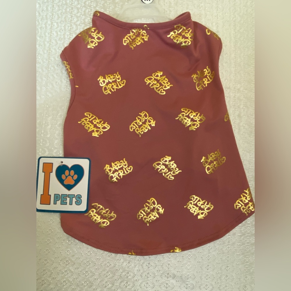 NEW with tags : Cute Dog T shirt for small dogs in size M in pink ( for girls)
